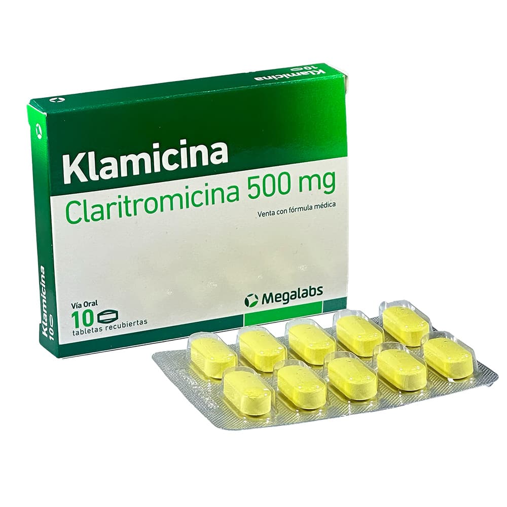 Klamicina Tabletas 500 Mg Caja X 10