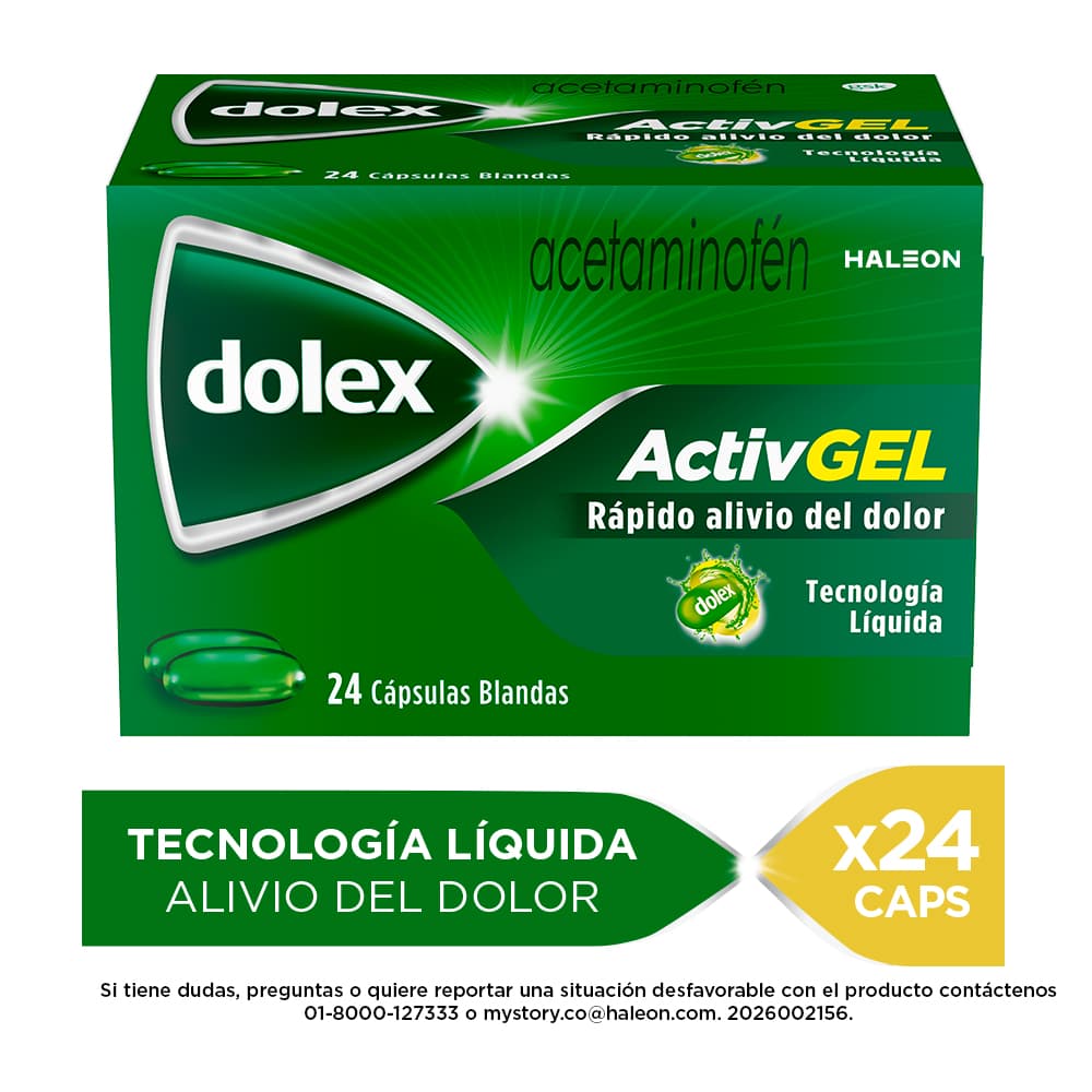 Dolex Activgel 500Mg Frasco X 24 Cápsulas Blandas