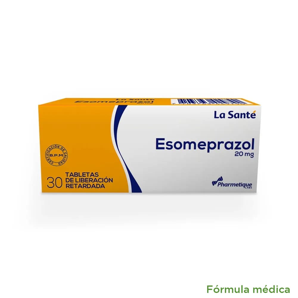 Esomeprazol de 20 mg La Santé 30 Tabletas de Liberación Retardada