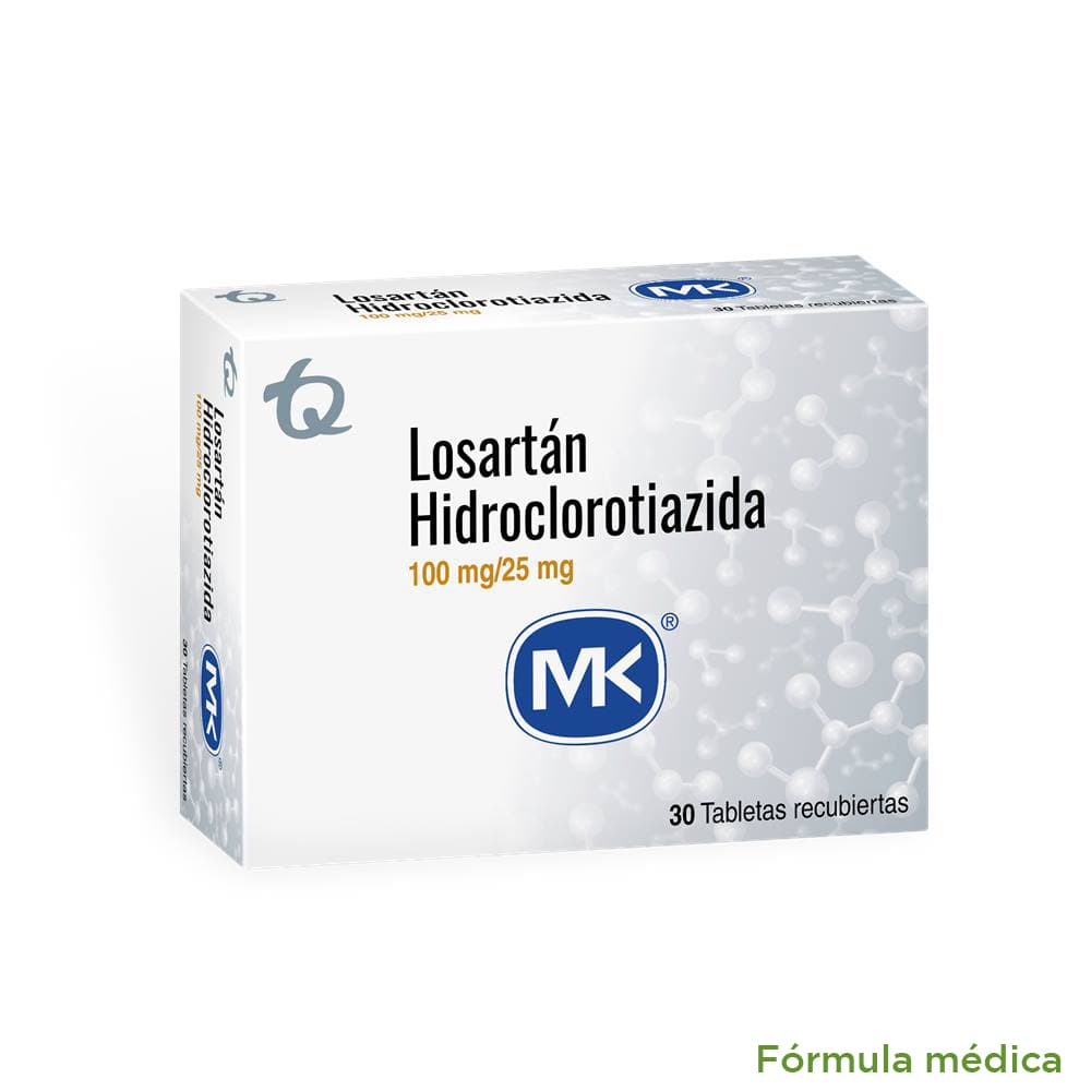 Losartan + Hidroclorotiazida (25+100)Mg Tabletas Recubiertas Caja X 30 Mk