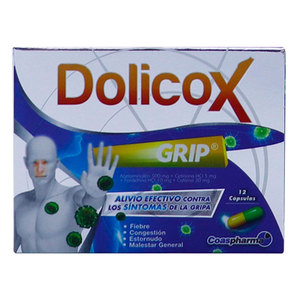 Dolicox Grip (500+30+5+10)Mg Cápsula Caja X 12