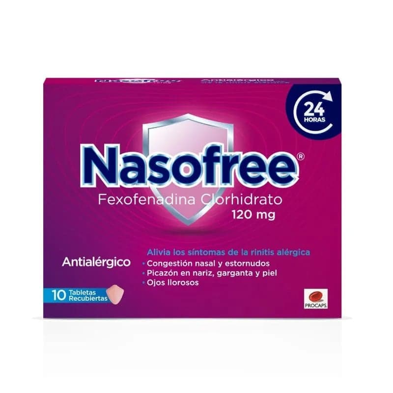 Nasofree 120Mg Tableta Rec Caja X 10