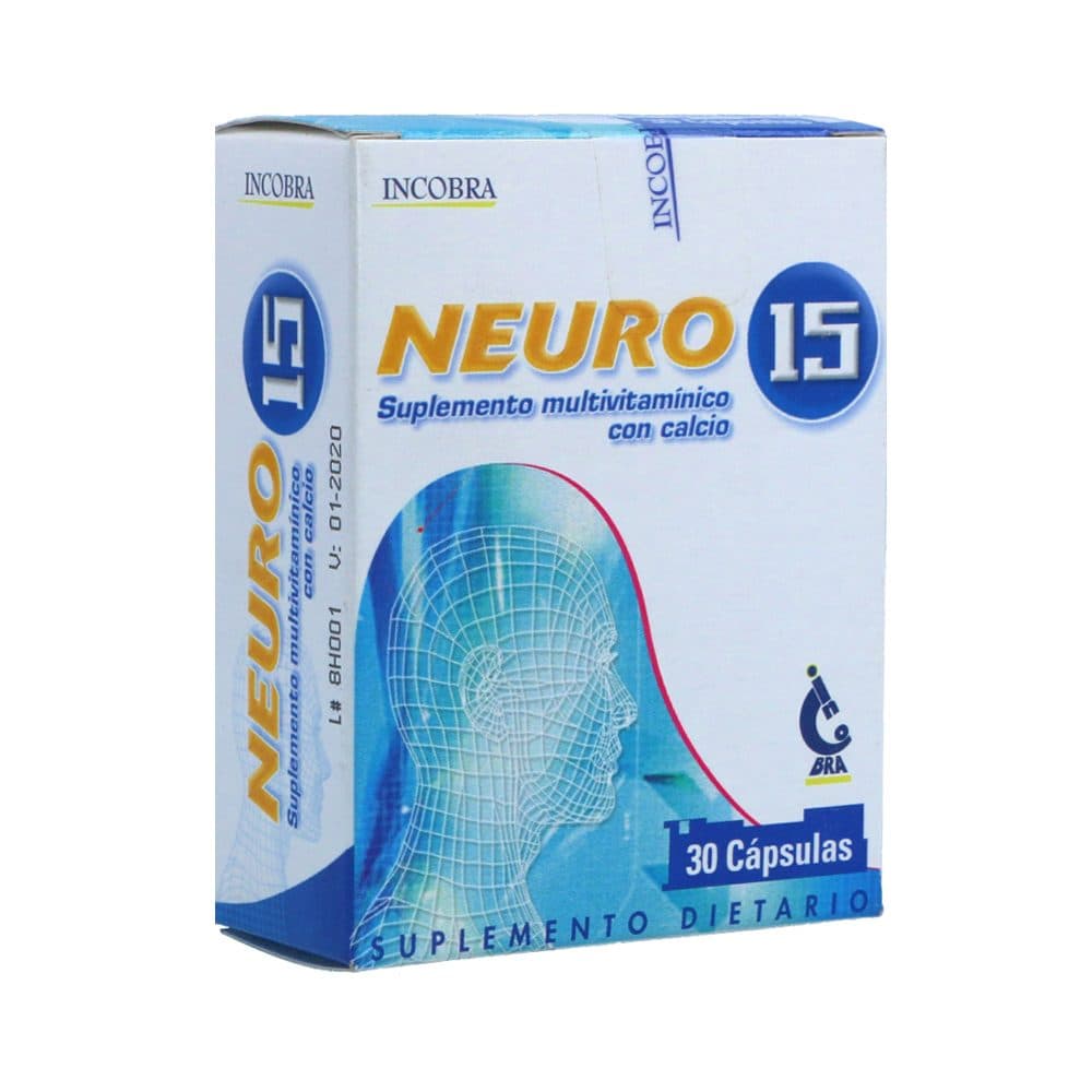 Neuro 15 Cápsula - Suplemento Multivitaminico Con Calcio Caja X 30 Cápsulas
