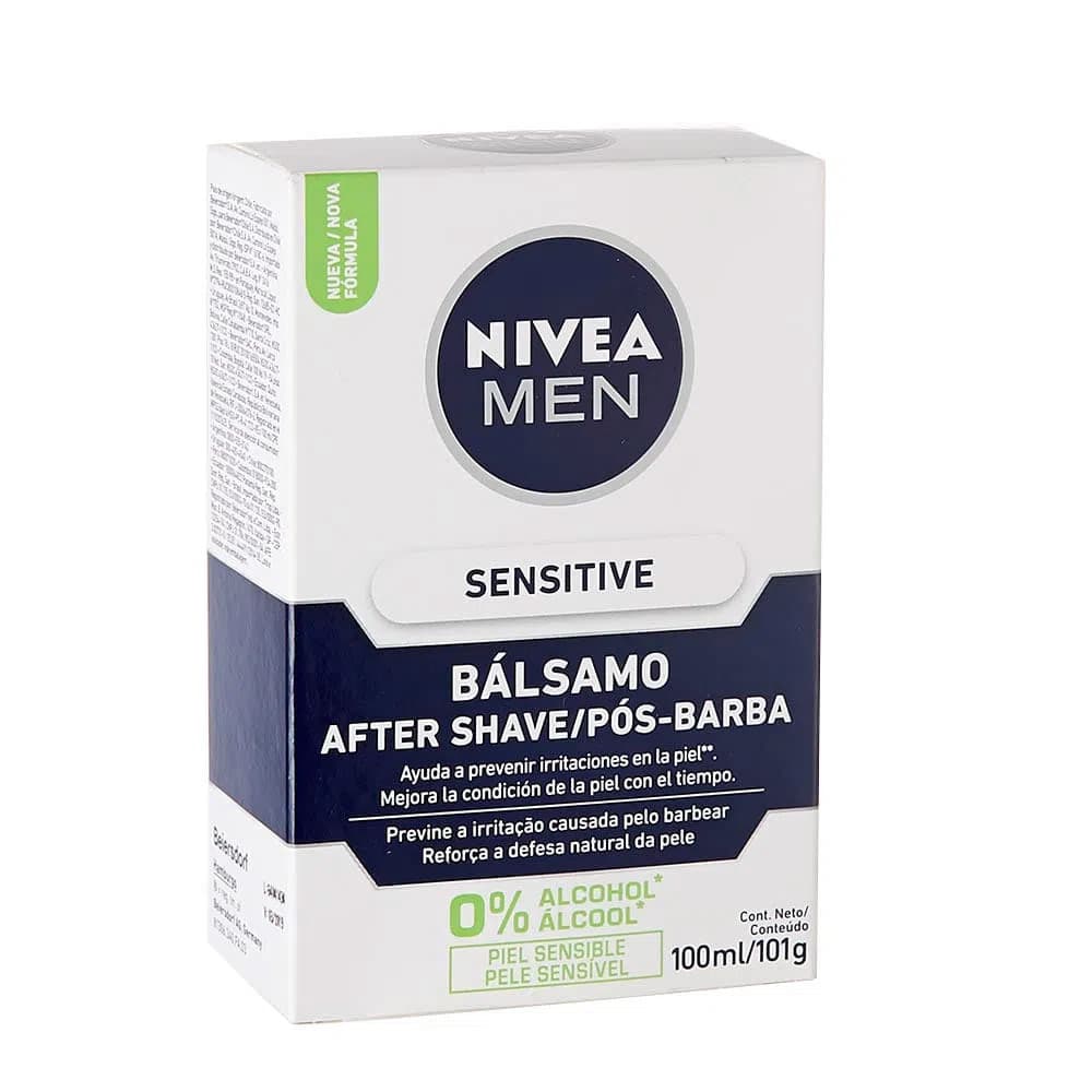 Balsamo After Shave For Men Sensitive Nivea Caja Individual X 1 Frasco X 100Ml