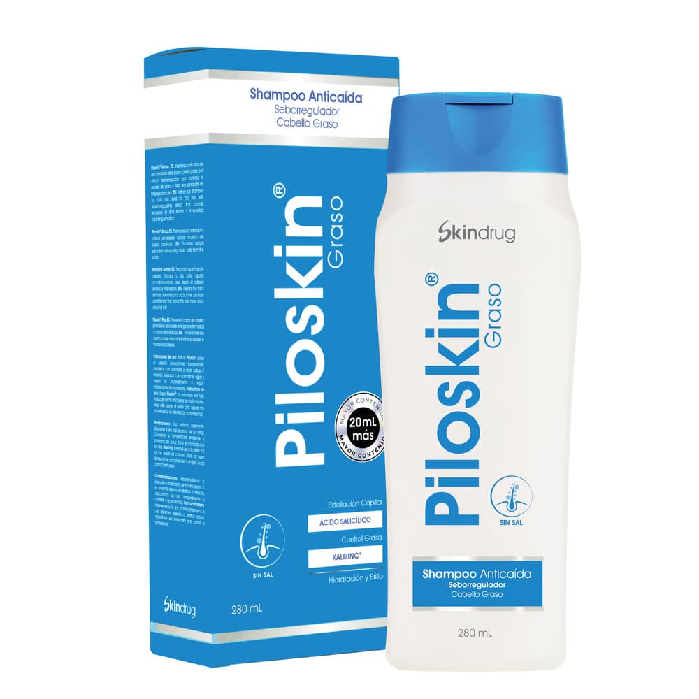 Shampoo Piloskin Cabello Graso Frasco X 280Ml