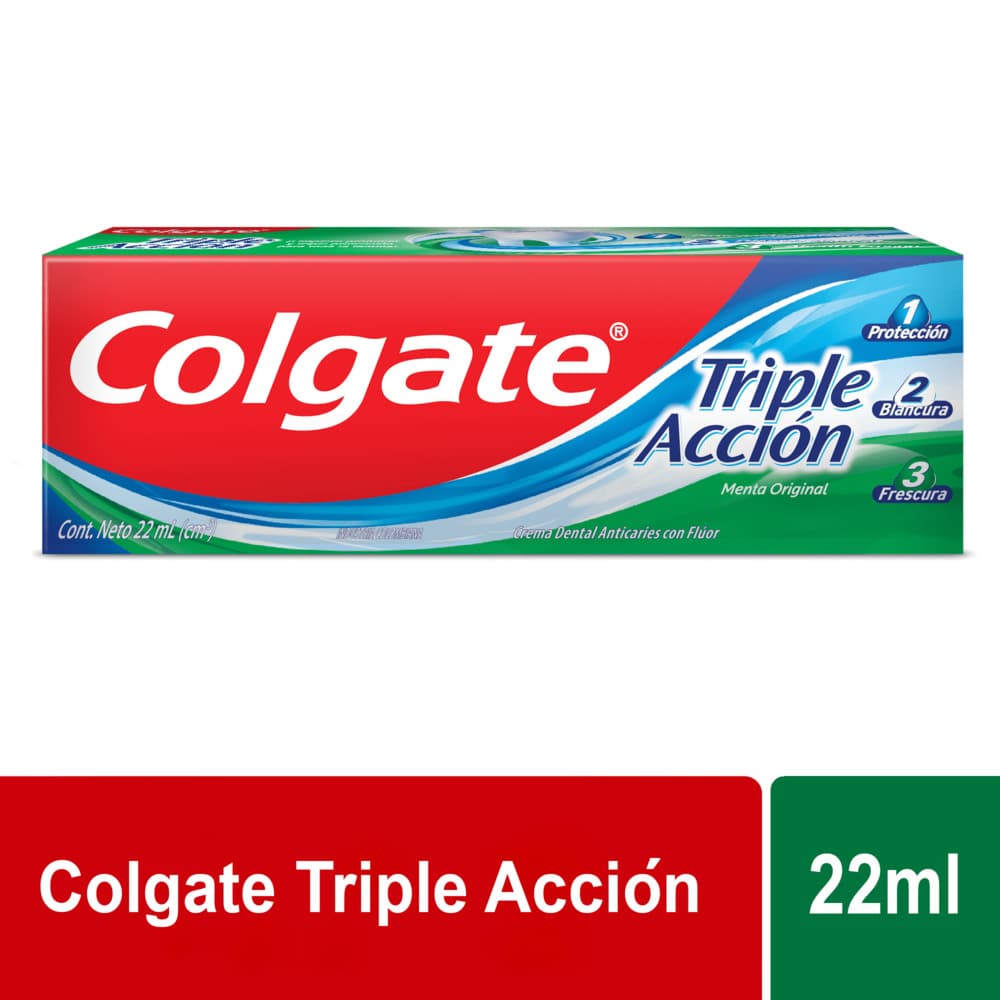 Crema Dental Triple Acción Gel Colgate Tubo Ml 29 Gr) Menta