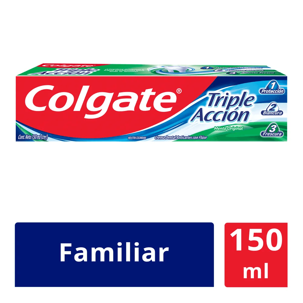 Crema Dental Colgate Triple Accion Tubo Por 150Ml