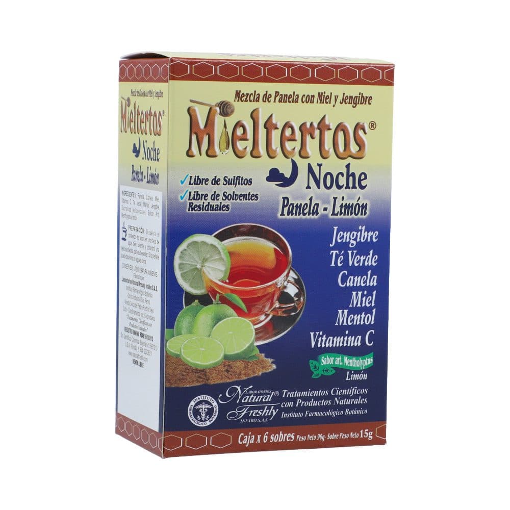 Mieltertos Noche Polvo Suspensión Oral Caja X 6 Sobres X 15 Gr
