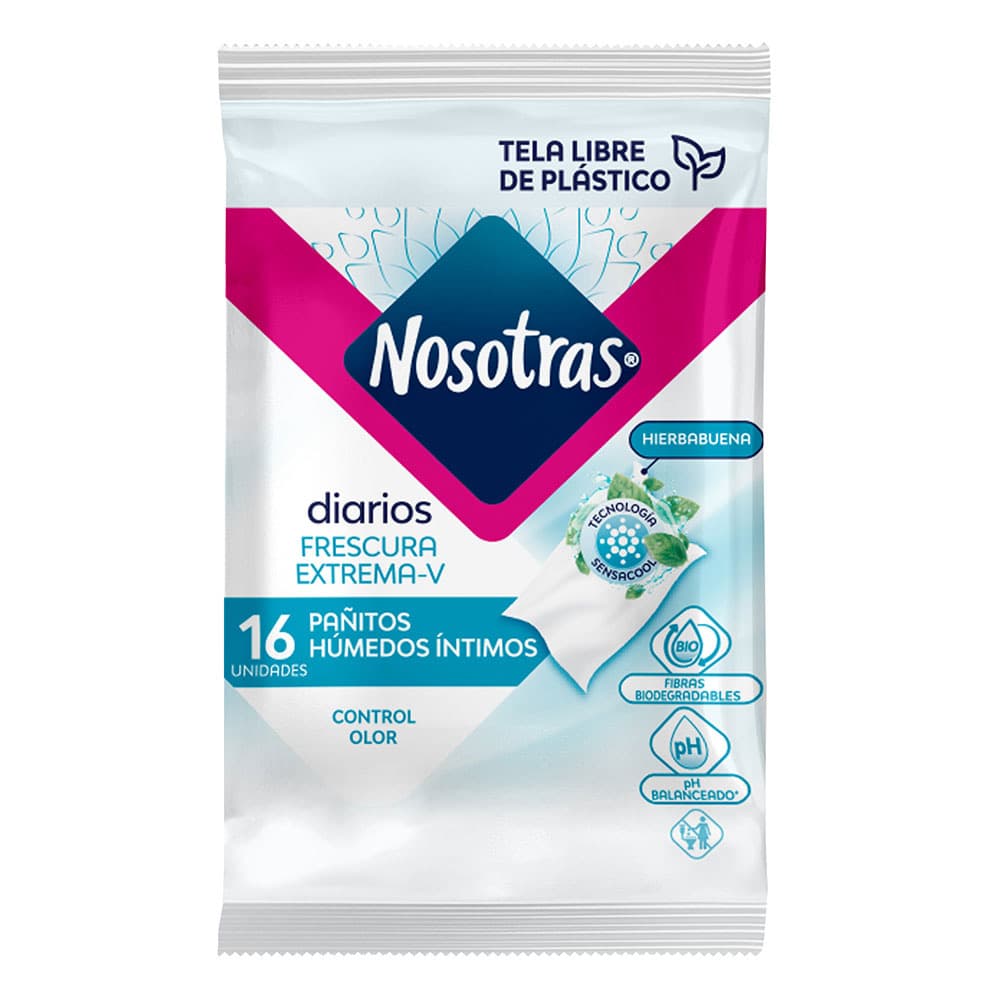 Pañitos Intimos Nosotras Paquete X 16 Frescura Extrema