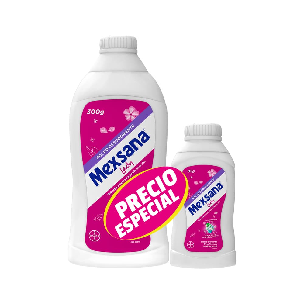 Promo Talco 300Gr+85Gr Lady Mexsana Paquete
