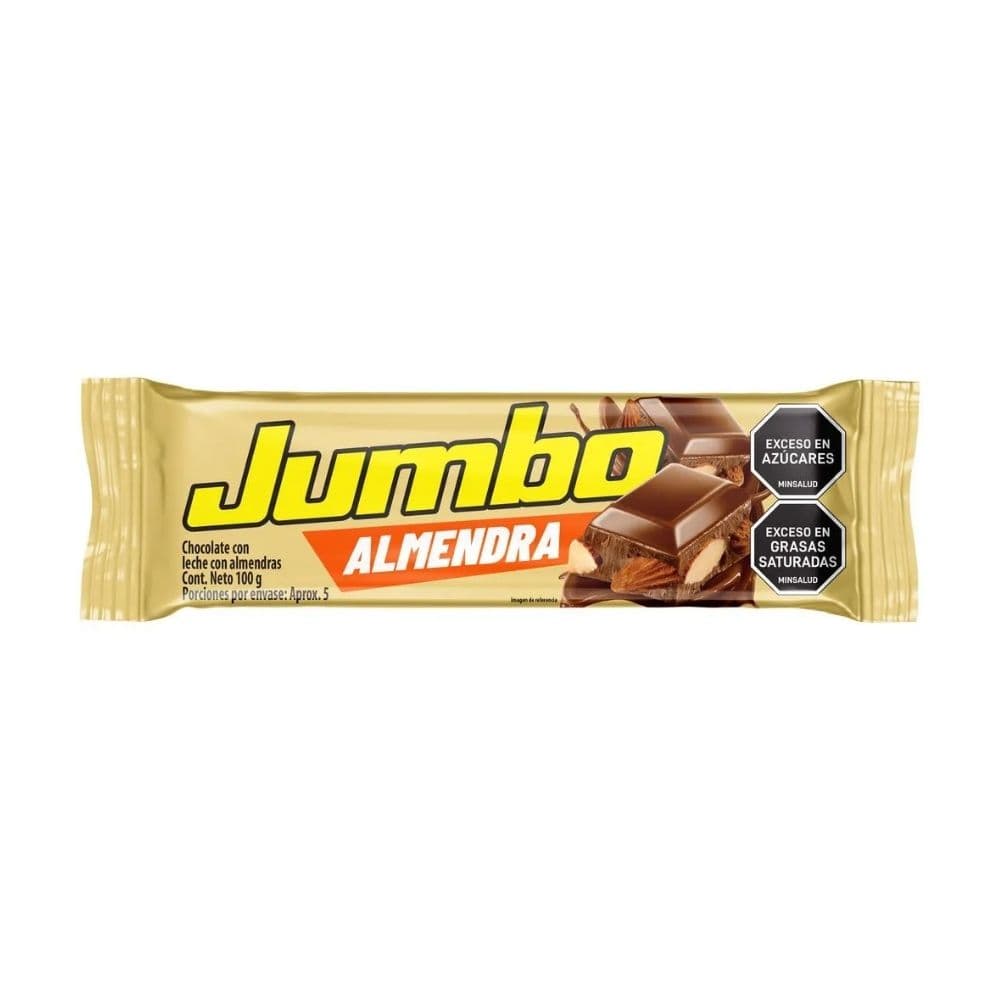 Chocolate Con Leche Jumbo Con Almendra Barra X 100Gr