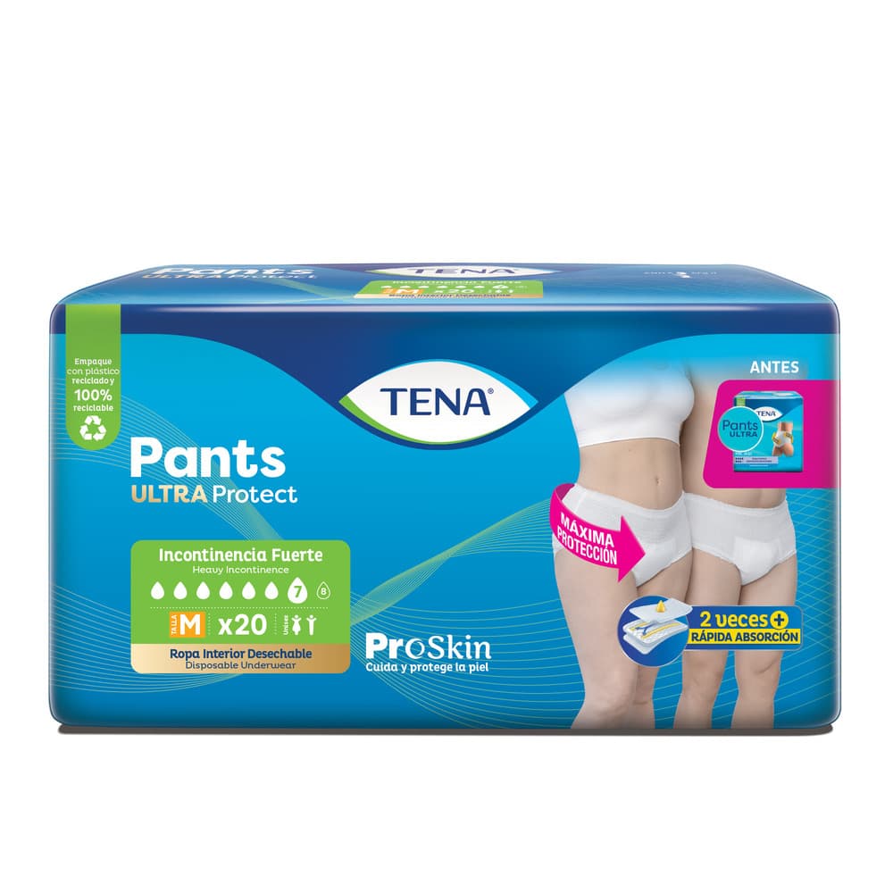 Pants Ultra Incontinencia Fuerte Medium (M) Paquete X 20