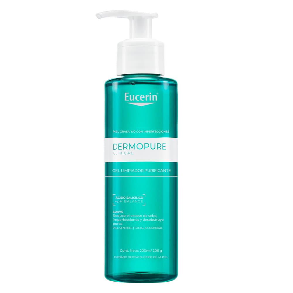 Eucerin Gel Limpiador Facial Y Corporal Purificante Dermopure 200Ml