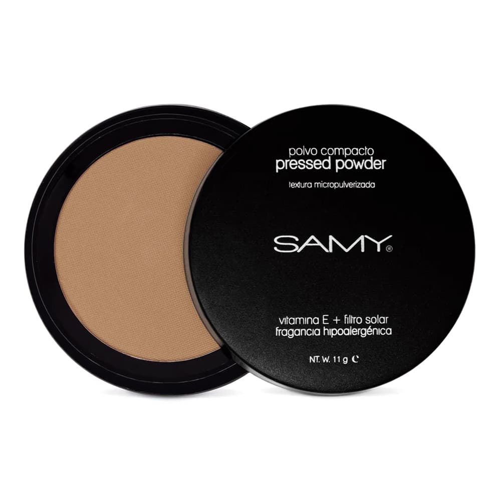 Polvo Compacto Sin Espejo Con Vitamina E Y Filtro Solar Fragancia Hipoalergenica Samy Unidad X 11Gr N. 03 Arena