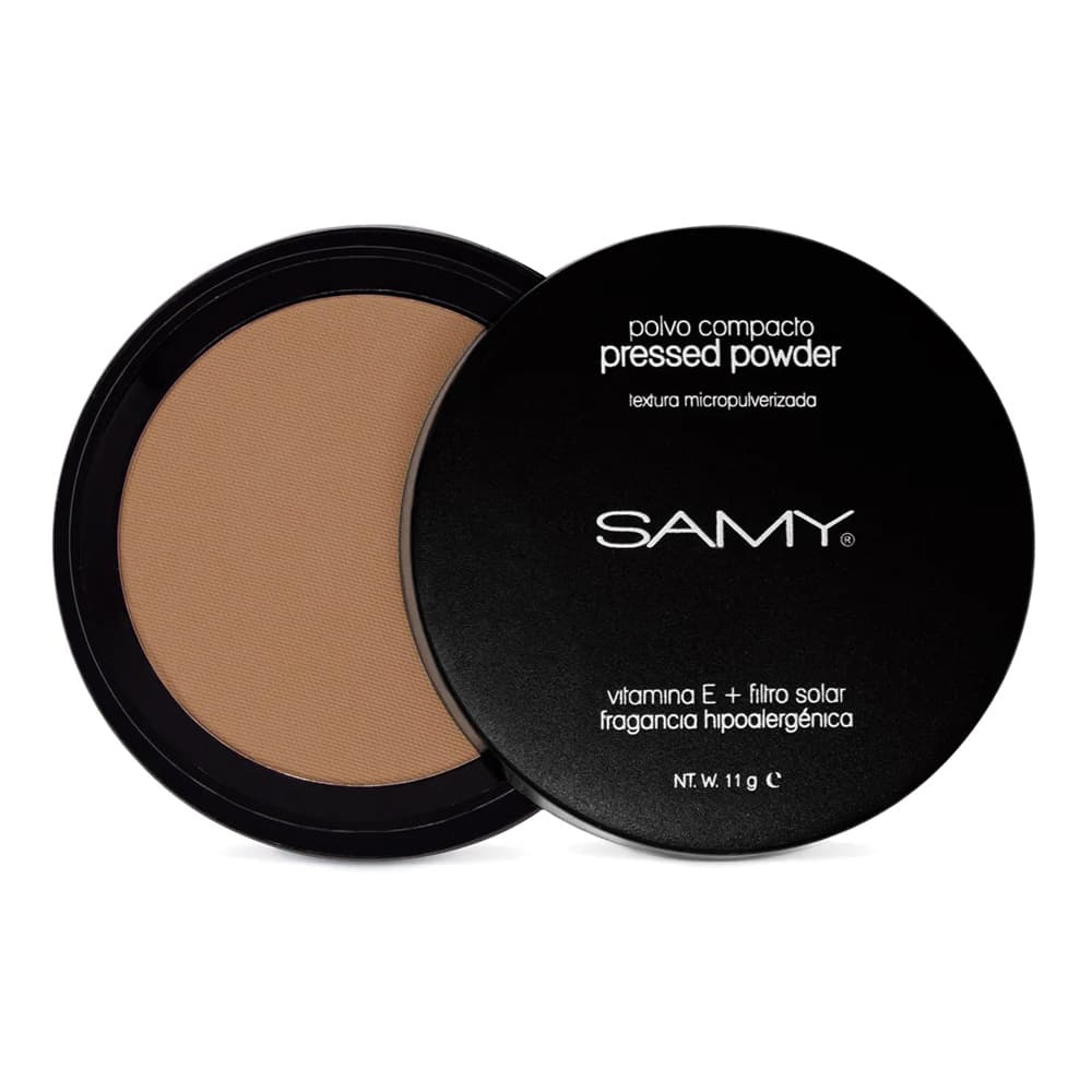 Polvo Compacto Sin Espejo Con Vitamina E Y Filtro Solar Fragancia Hipoalergenica Samy Und X 11Gr N. 05 Aceituna