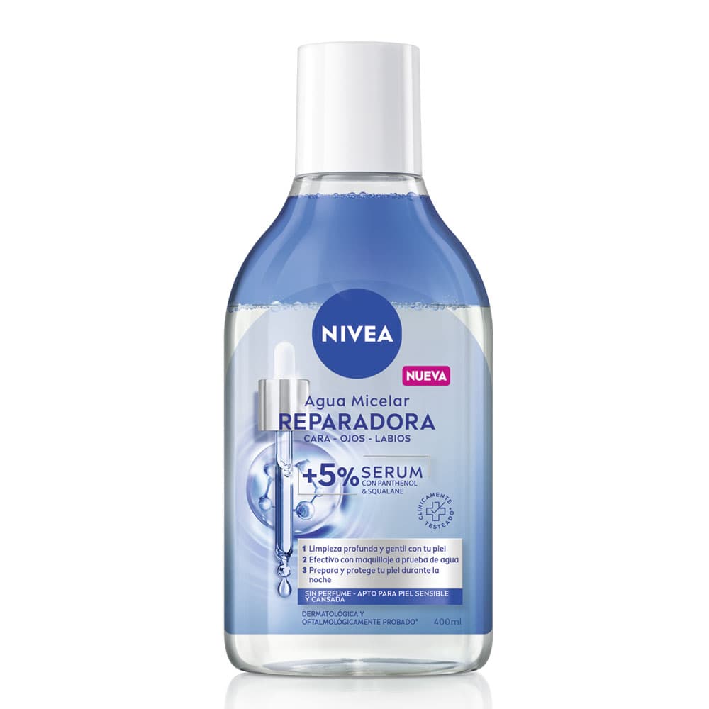 Agua Micelar Reparadora Con Serum Nivea Frasco 400 Ml