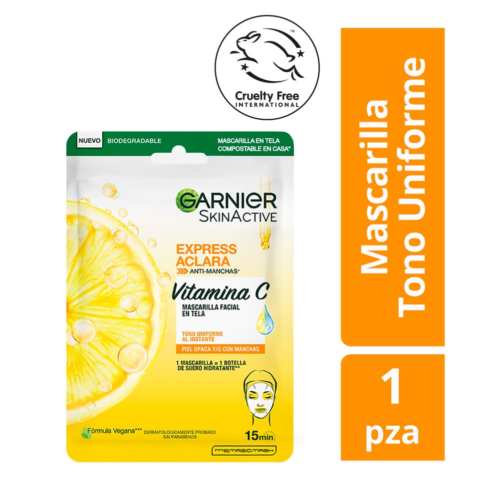 Mascarilla Vitamina C Garnier Express Aclara 28 Gr