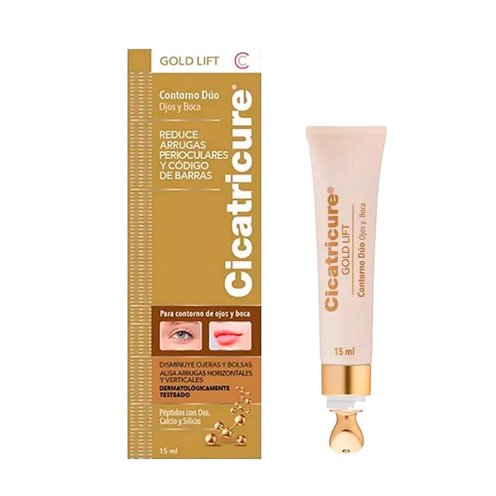 Crema Contorno Dúo Gold Lift Cicatricure Ojos Y Boca Tubo 15 G