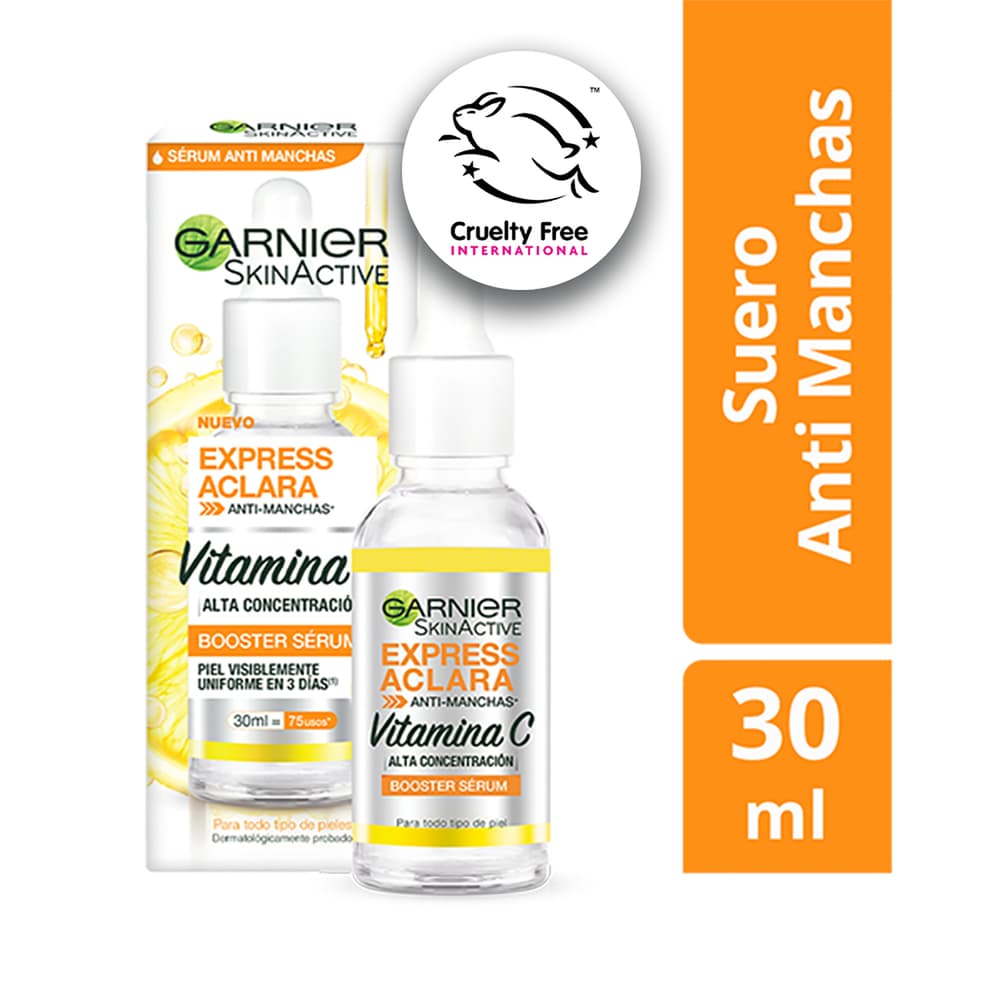 Garnier Express Aclara Anti Manchas Sérum Vitamina C* Día 30Ml