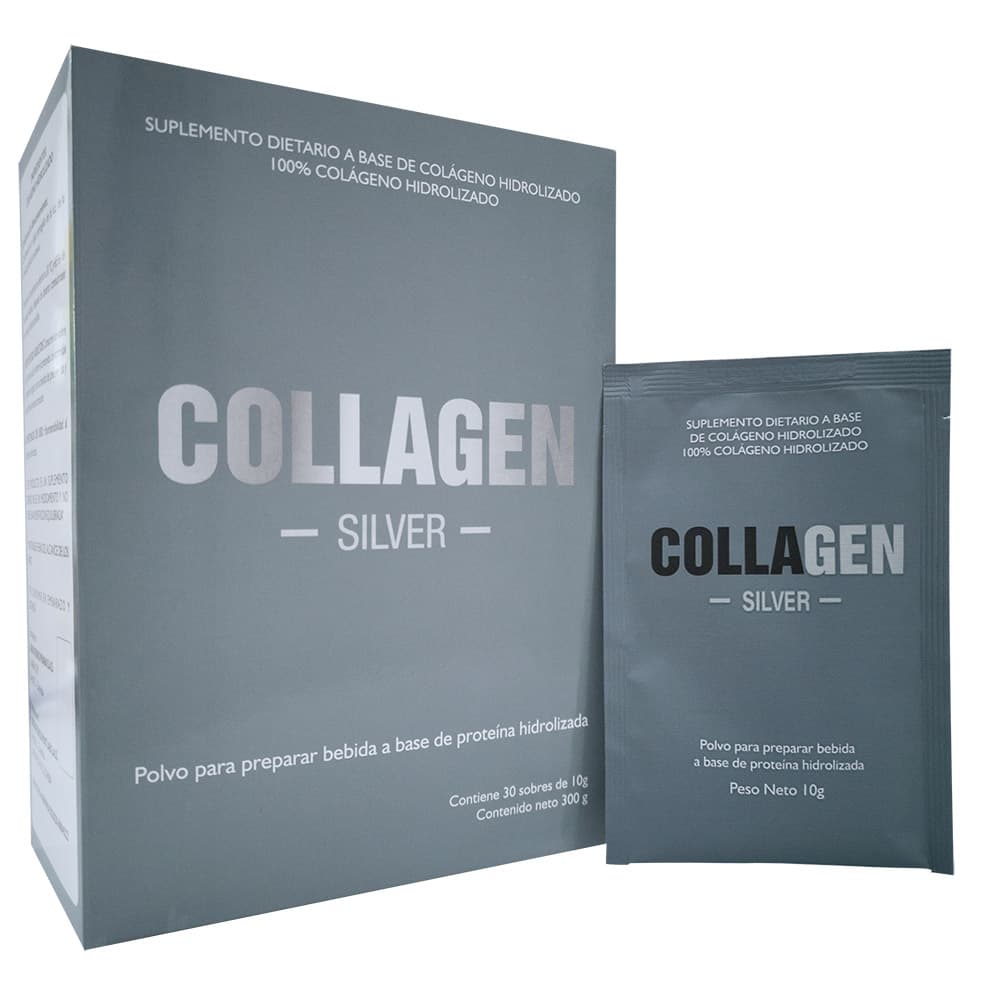 Collagen Silver Colágeno Hidrolizado Caja X 30 Sobres X 10G