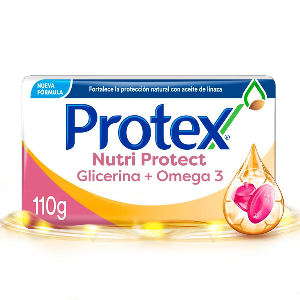 Jabón Antibacterial Protex Nutri Protect Omega 3 Barra 110G
