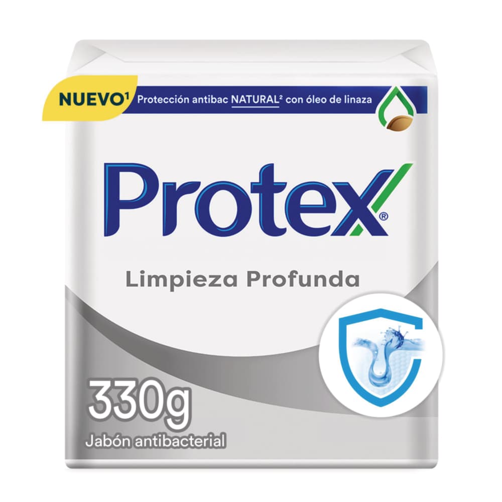 Jabón Antibacterial Protex Limpieza Profunda Paquete X 3Bar X 110Gr