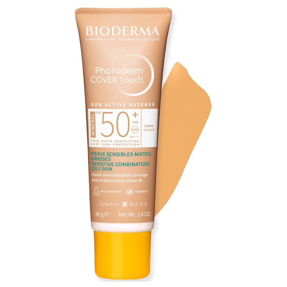 Bioderma Photoderm Cover Touch Dorado Spf 50 Protector Solar Para Piel Mixta A Grasa 40Ml