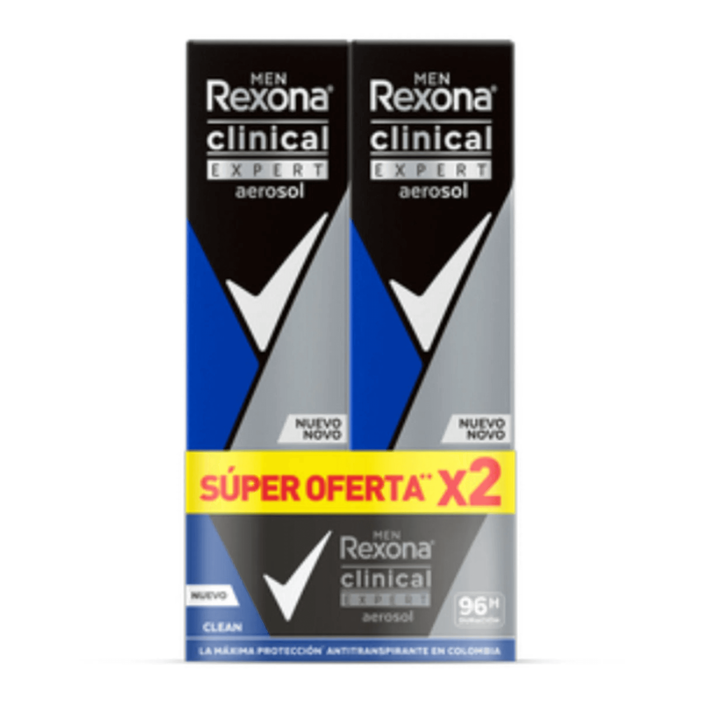 Promo Desodorante Rexona Men Clinical Expert Aerosol Paquete X2Frascox91Gr