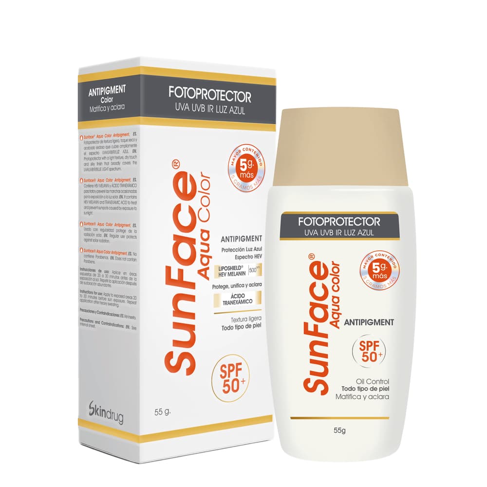 Sunface Aqua Color Spf50+ Frasco X 55Gr