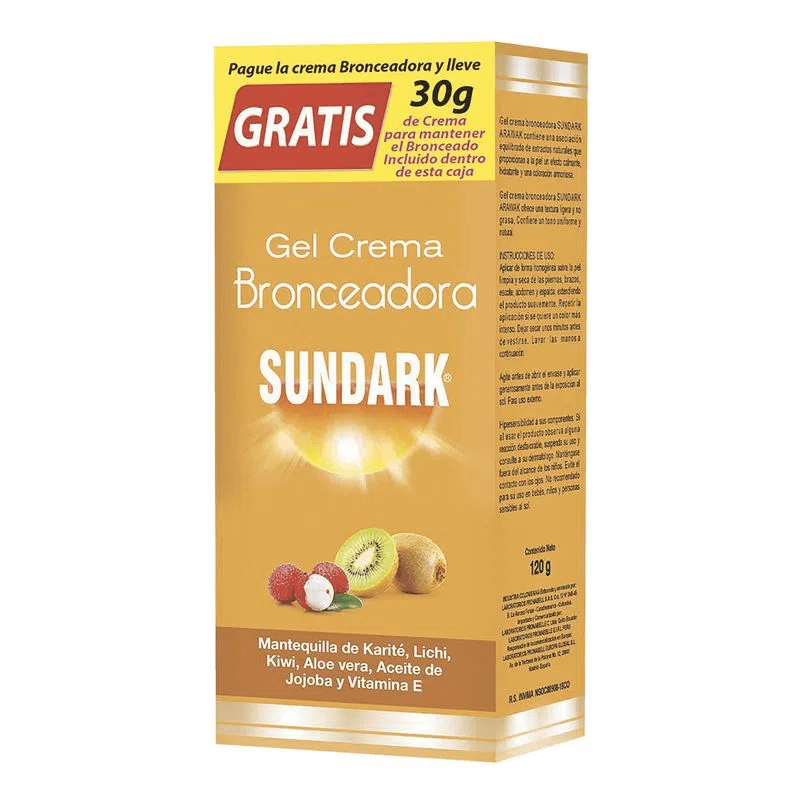 Promo Bronceador Sundark Extra Contenido 30Gr Gratis Crem Top Tubo X 120Gr