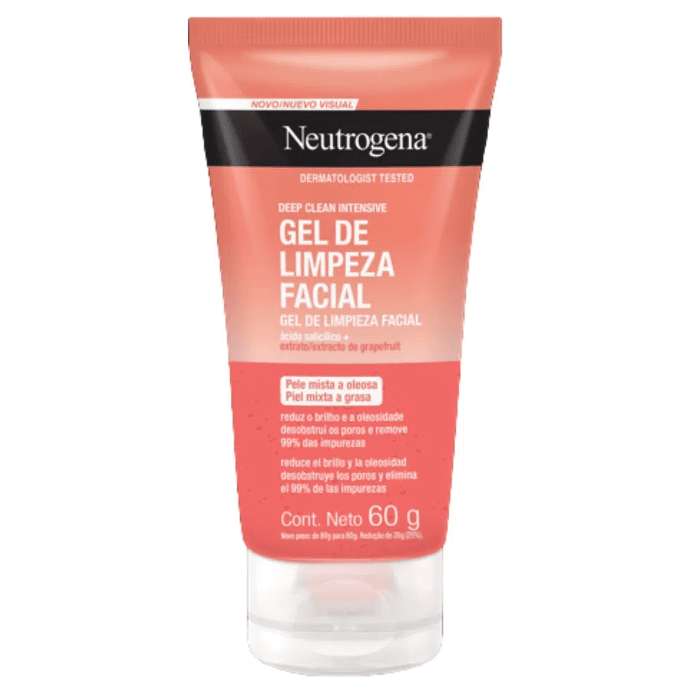 Gel De Limpieza Facial Deep Clean Intensive Neutrogena Grape Fruit Tubo X 60Gr