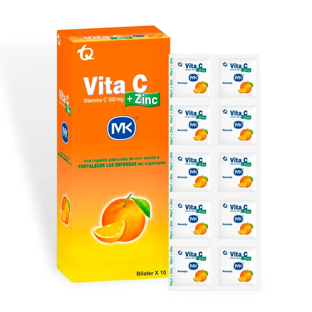 Vita C+ Zinc Tableta Masticable Blister X 10 Naranja