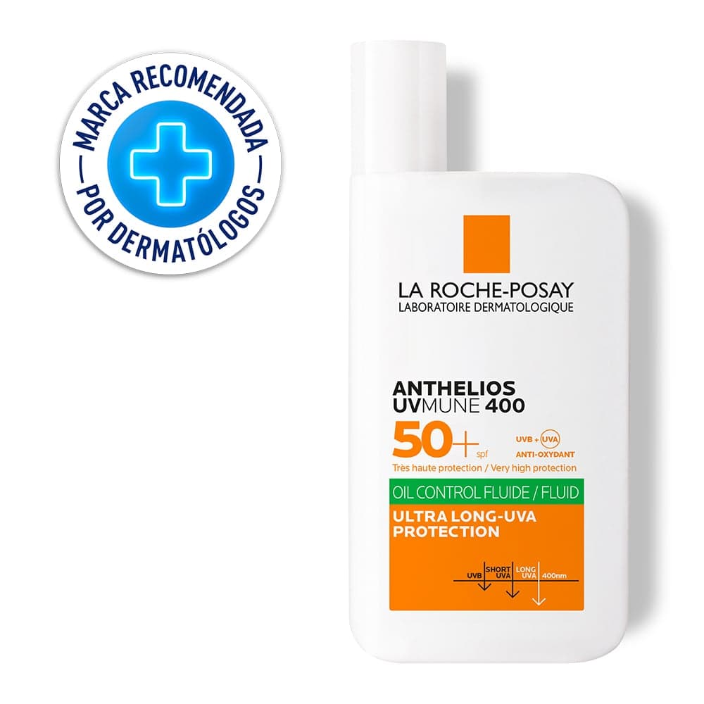 Protector Solar Facial La Roche Posay Anthelios Oil Control Fluido Uvmune 400 Fps 50+ 50Ml