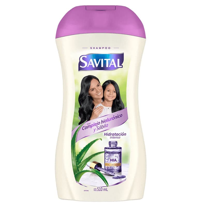 Shampoo Hidratacion Intensa Savital Complejo Hialuronico Y Sabila Frasco X 510Ml