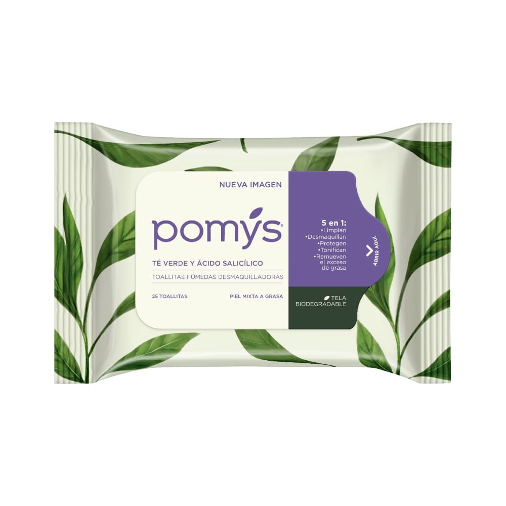 Toallitas Pomys Piel Mixta A Grasa Paquete X 25
