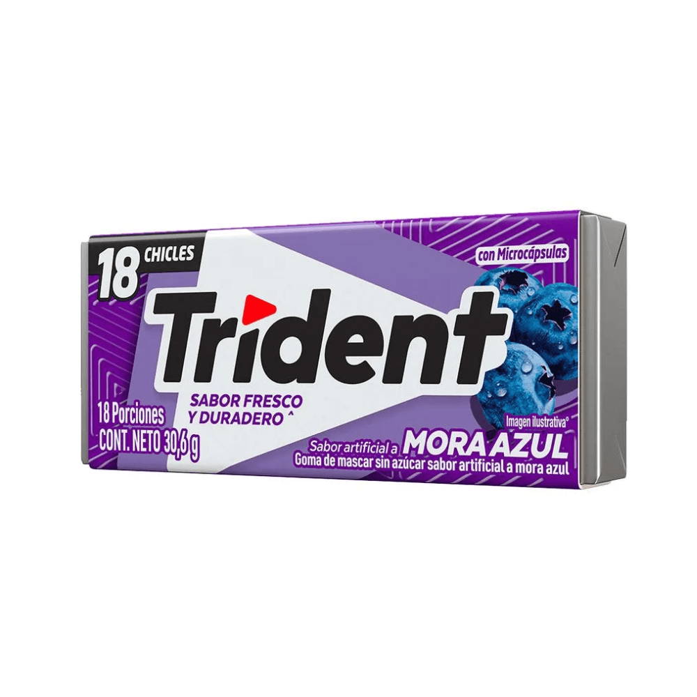Trident Paquete X 30.6Gr Mora Azul