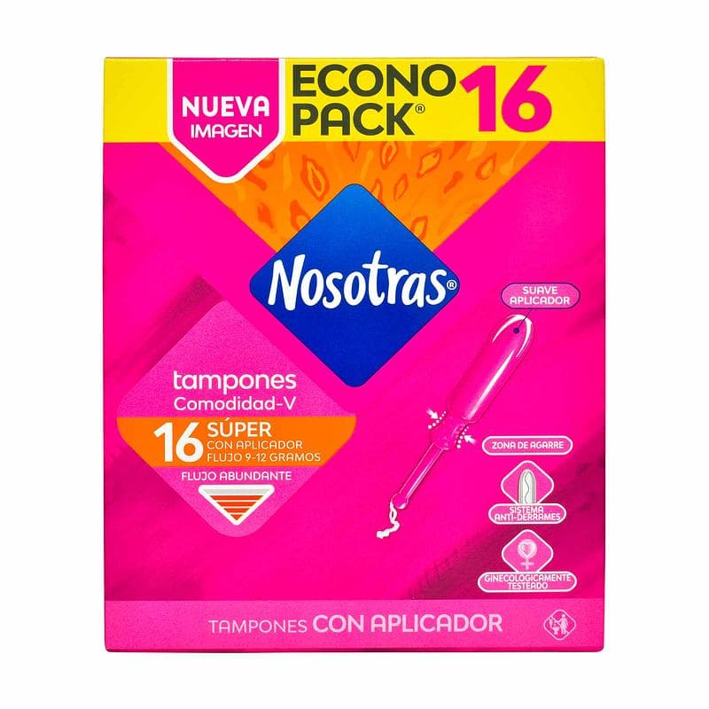 Tampones Con Aplicador Nosotras Super Econopack Paquete X 16
