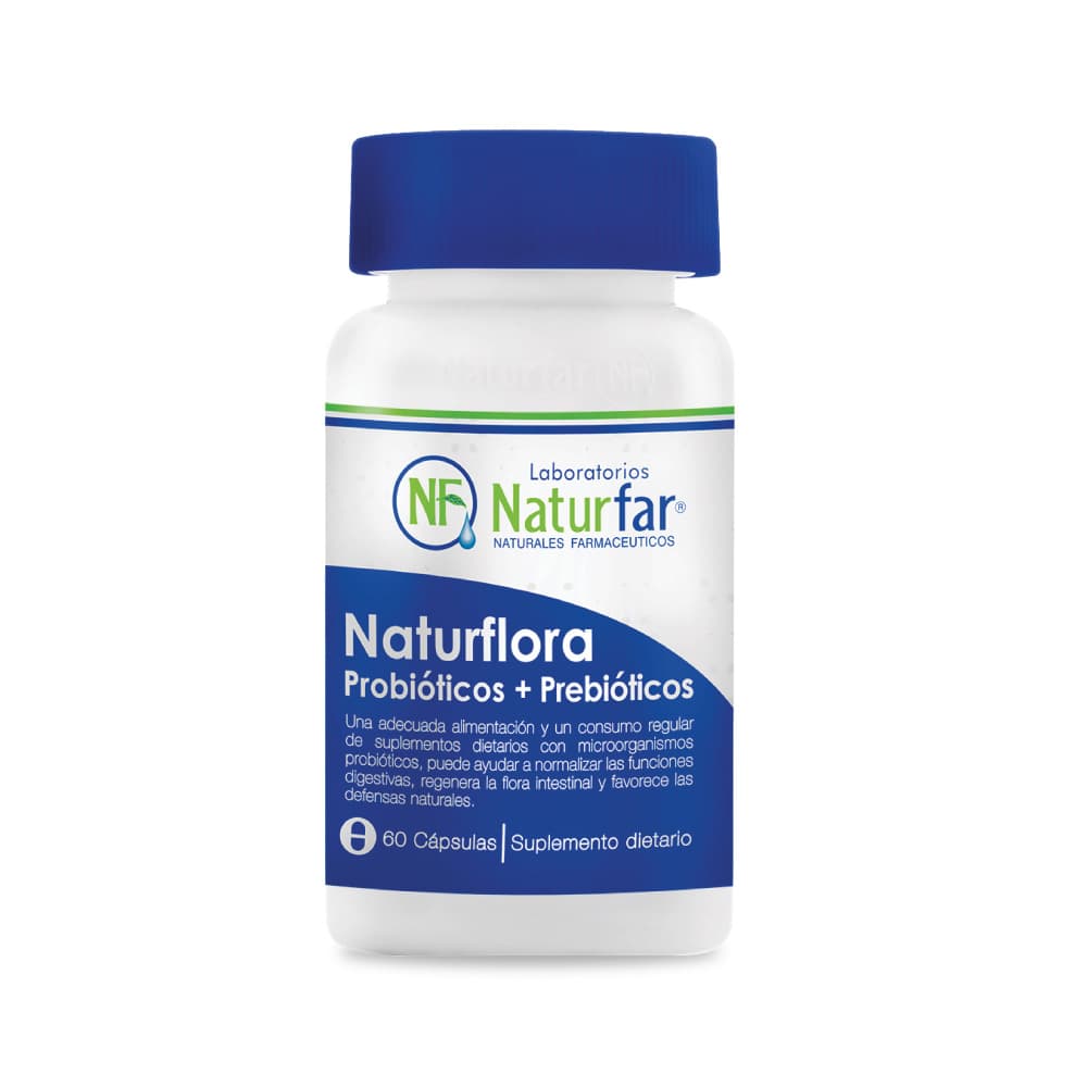 Naturflora Probiotico+ Prebiotico Naturfar Capsula Frasco X 60
