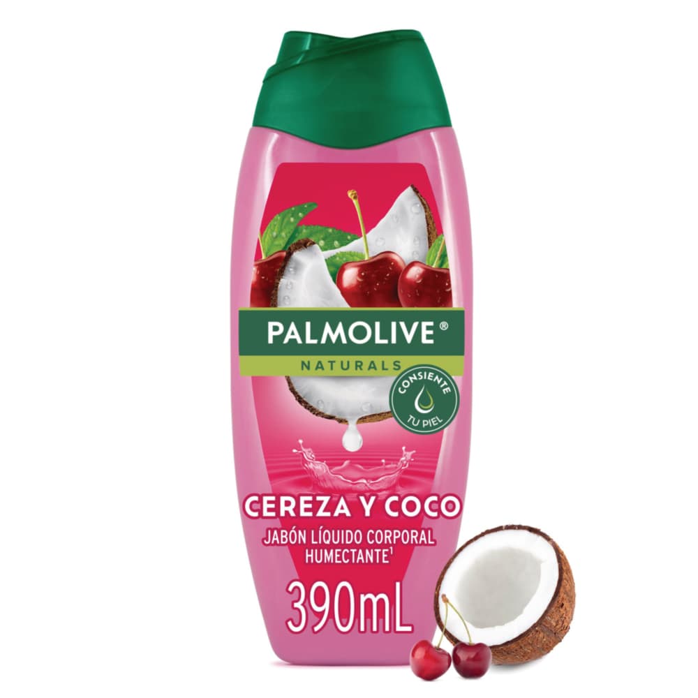 Jabón Liquido Corporal Palmolive Naturals Cereza Y Coco 390Ml