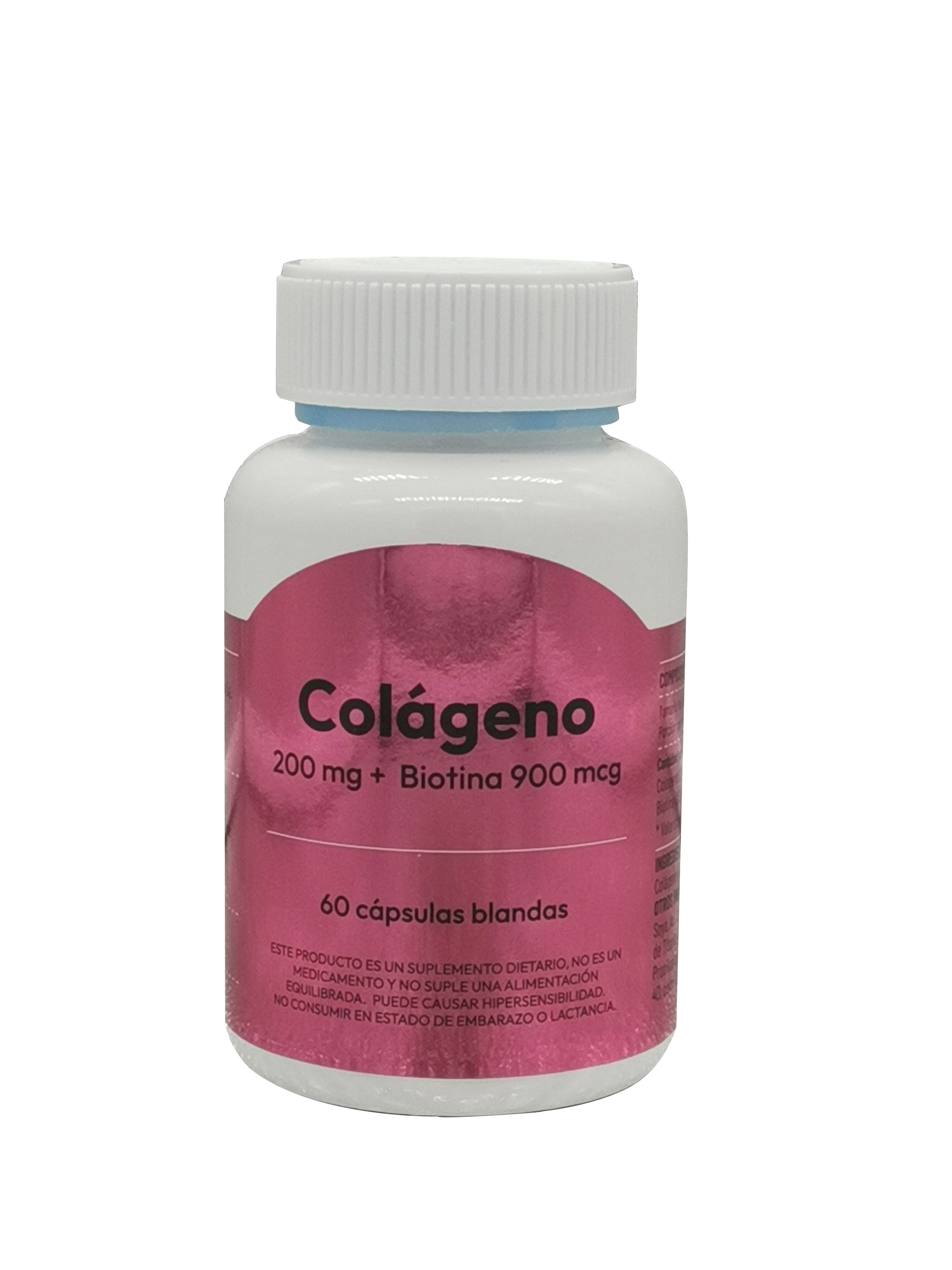 Colageno + Biotina 200Mg + 900Mcg Capsulas Blandas Frasco X 60