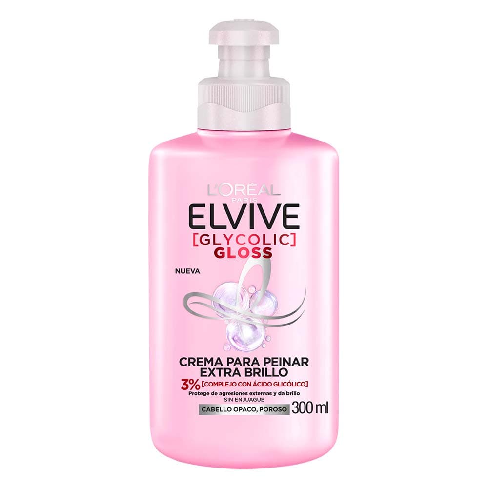 Mascarilla Capilar Elvive L'Oreal Paris Glycolic Gloss Brillo Instantaneo X300 G