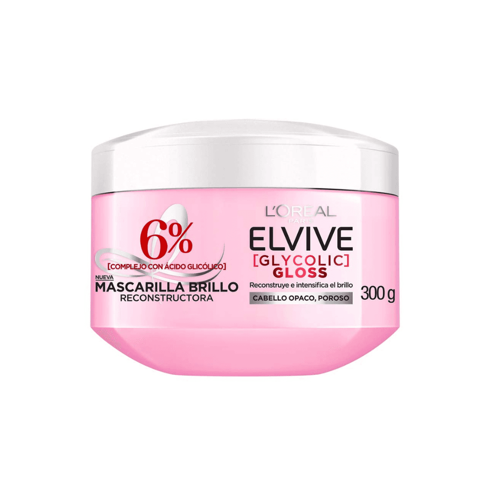 Crema Para Peinar Elvive L'Oreal Paris Glycolic Gloss Brillo Instantaneo X300 Ml