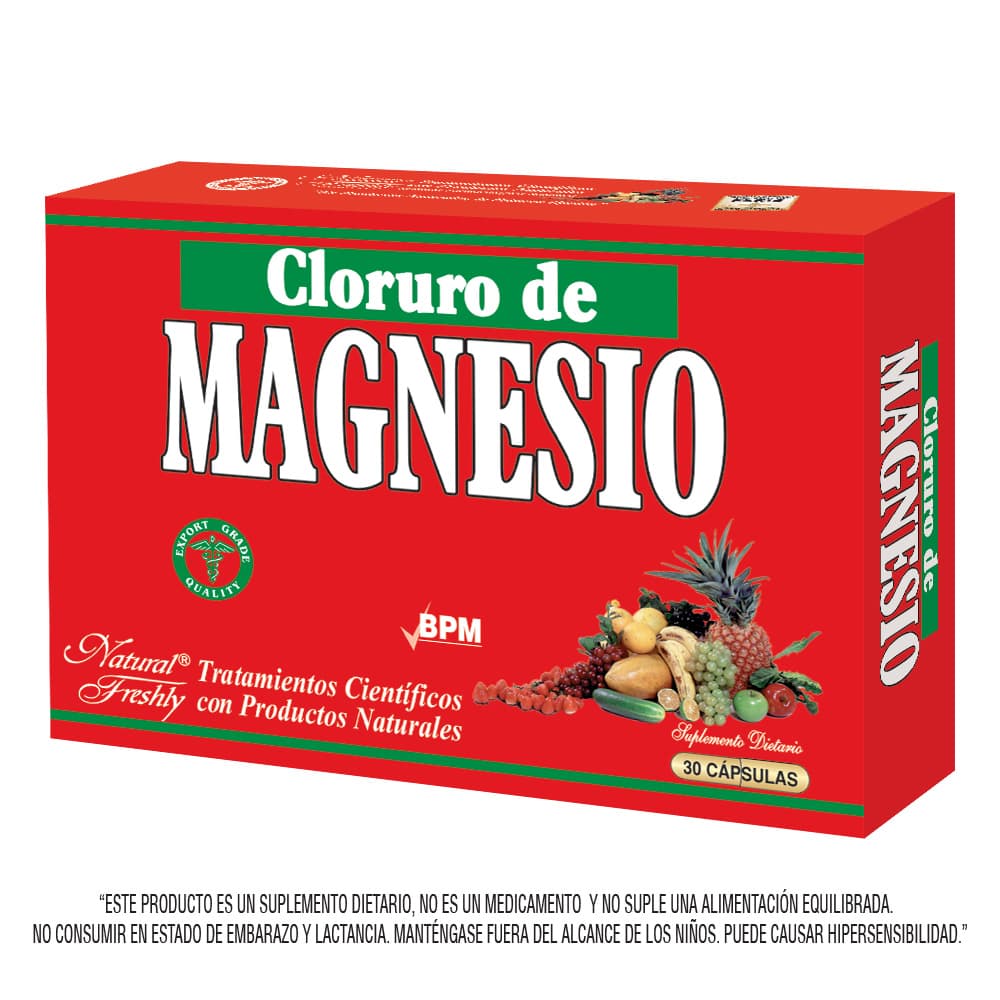 Cloruro De Magnesio Natural Freshly Capsula Caja Por 30