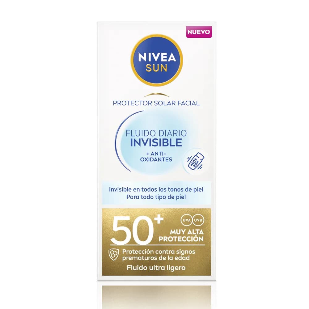 Protector Solar Facial Nivea Sun Invisible Fps 50+ Frasco Por 40Ml
