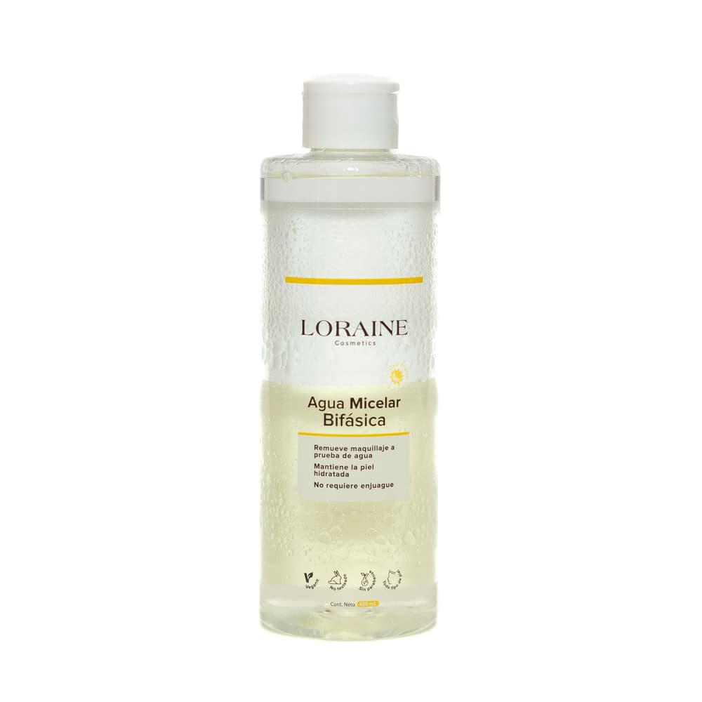 Agua Micelar Loraine Cosmetics Bifasica Frasco Por 400Ml