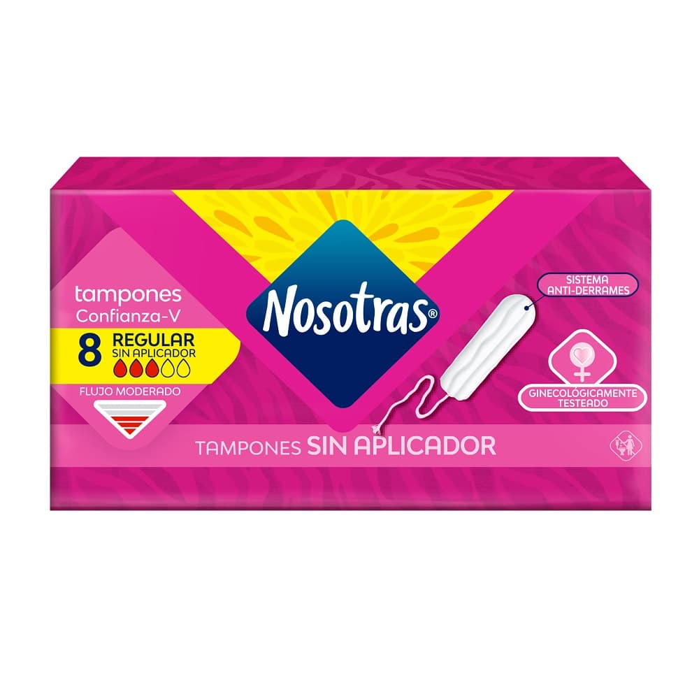 Tampones Nosotras Regular Sin Aplicador Caja 8Unidades