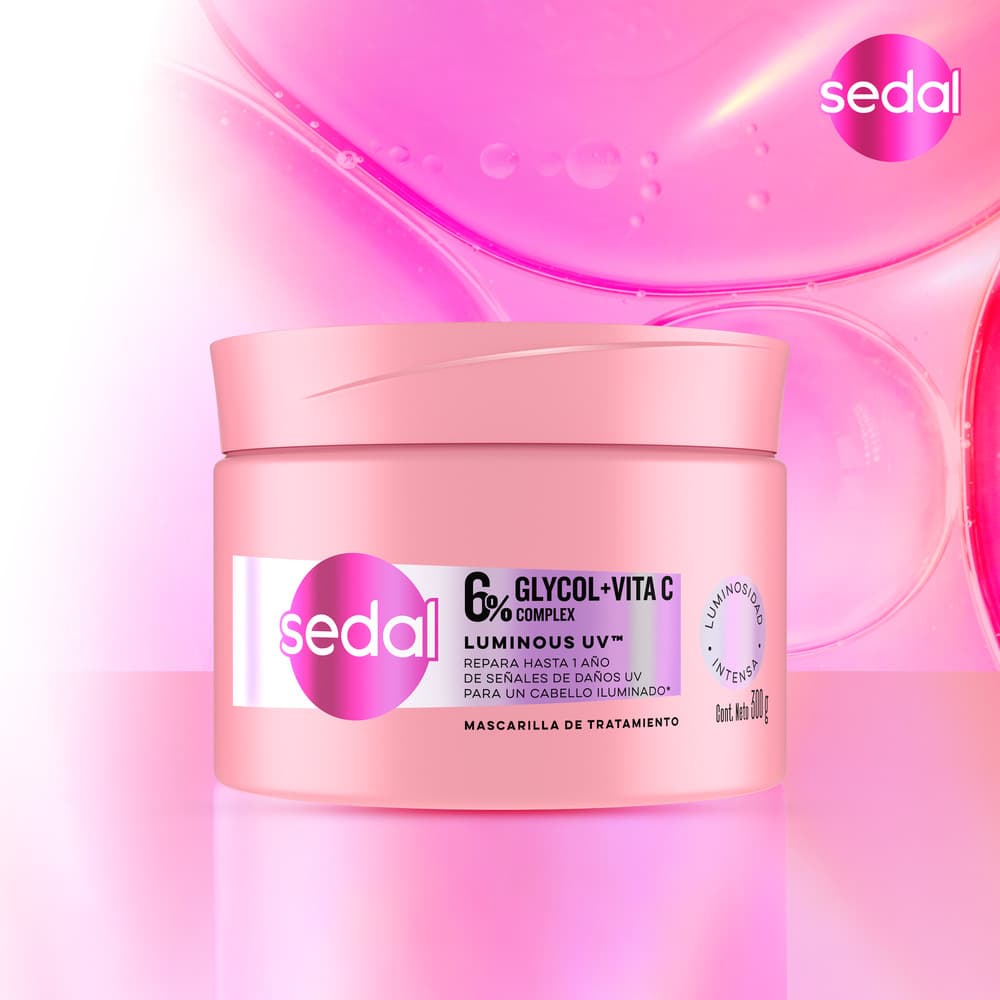 Mascarilla De Tratamiento Capilar Sedal Luminous Uv Pote Por 300Gr