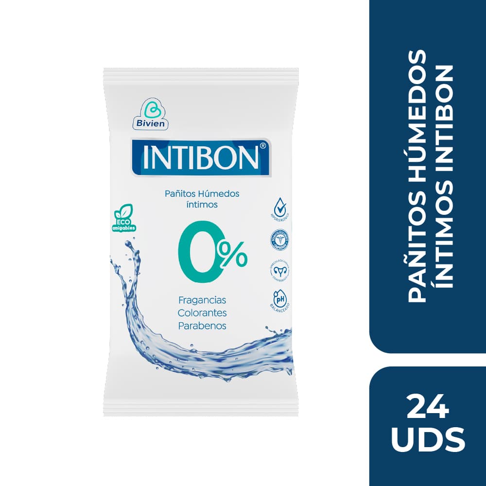 Panitos Humedos Intimos 0% Intibon Paq X 24