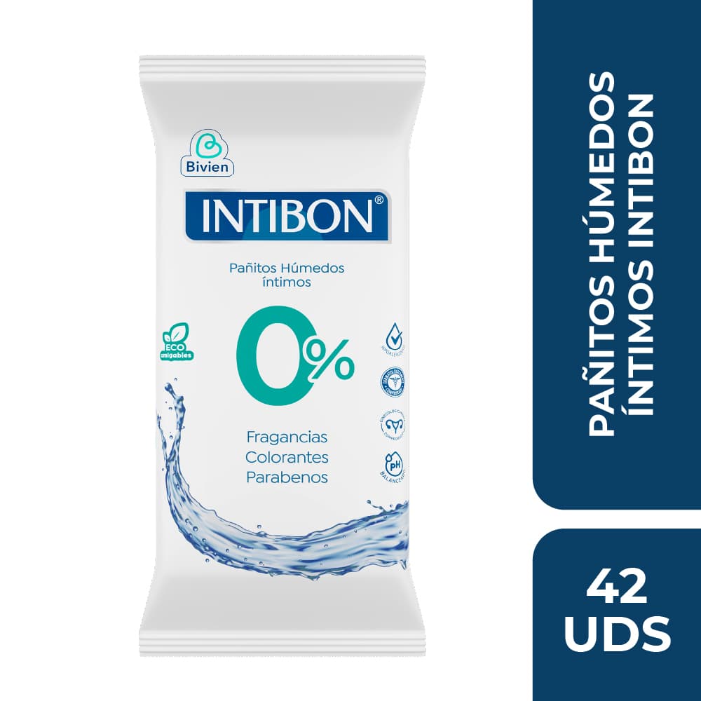 Panitos Humedos Intimos 0% Intibon Paq X 42