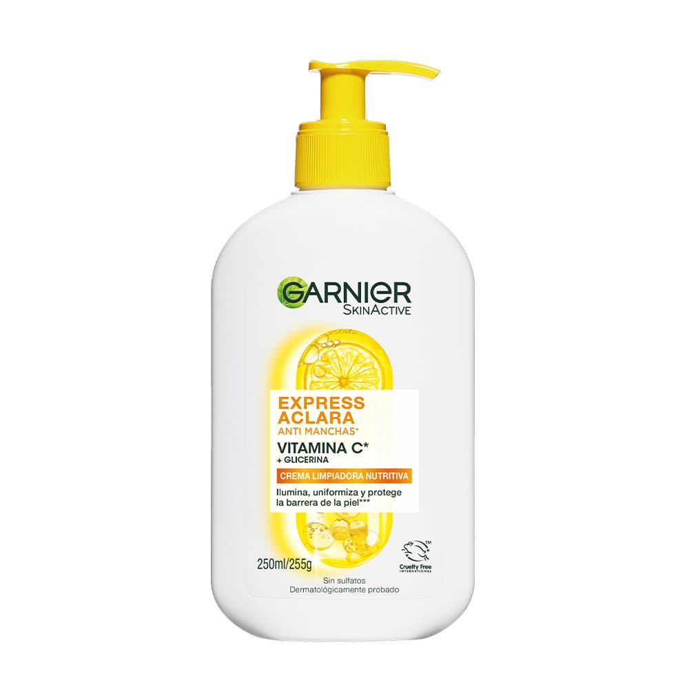 Crema Limpiadora Nutritiva Garnier Express Aclara Anti Manchas Fco X 250Ml